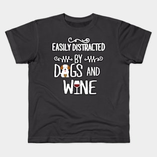 Dog and Wine Lovers Kids T-Shirt